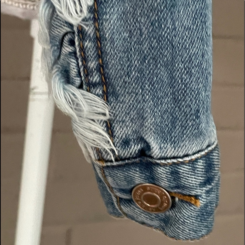 Kenzie Fringed back Full Jean Jacket S - Picture 8 of 14